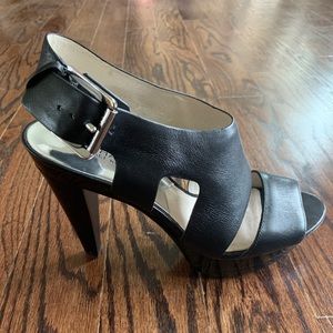 Michael Kors black platform heels size 9